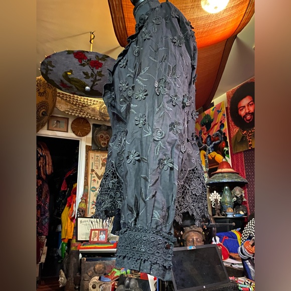 ANNA SUI x INC Victorian Style Blouse, 6 - Picture 7 of 11